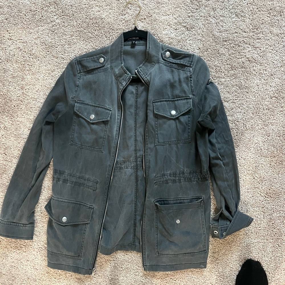 Express women’s utility jacket gray - XS